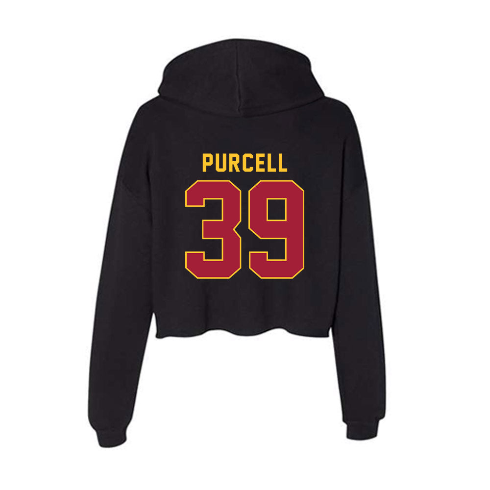 USC - NCAA Baseball : Brodie Purcell - Women's Crop Fleece Hoodie-1