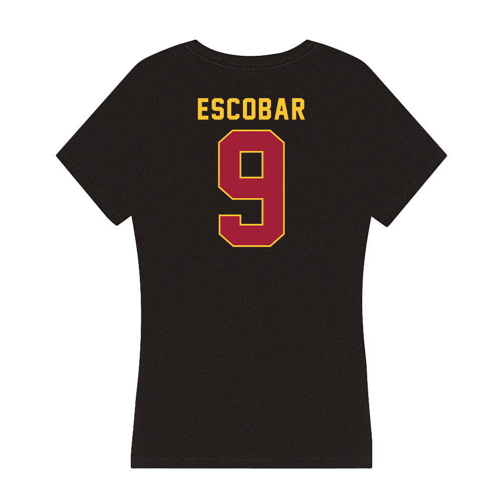 USC - NCAA Women's Soccer : Angeles Escobar - Women's V-Neck T-Shirt-1