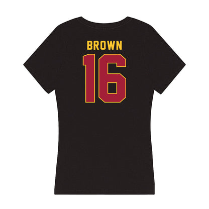 USC - NCAA Football : Prophet Brown - Women's V-Neck T-Shirt-1