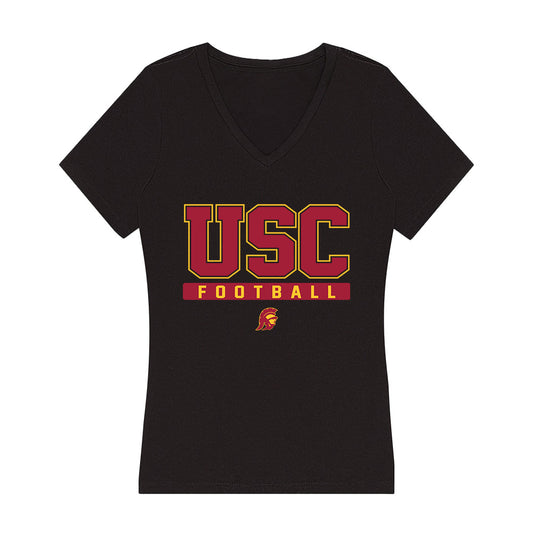 USC - NCAA Football : Garrison Madden - Women's V-Neck T-Shirt-0