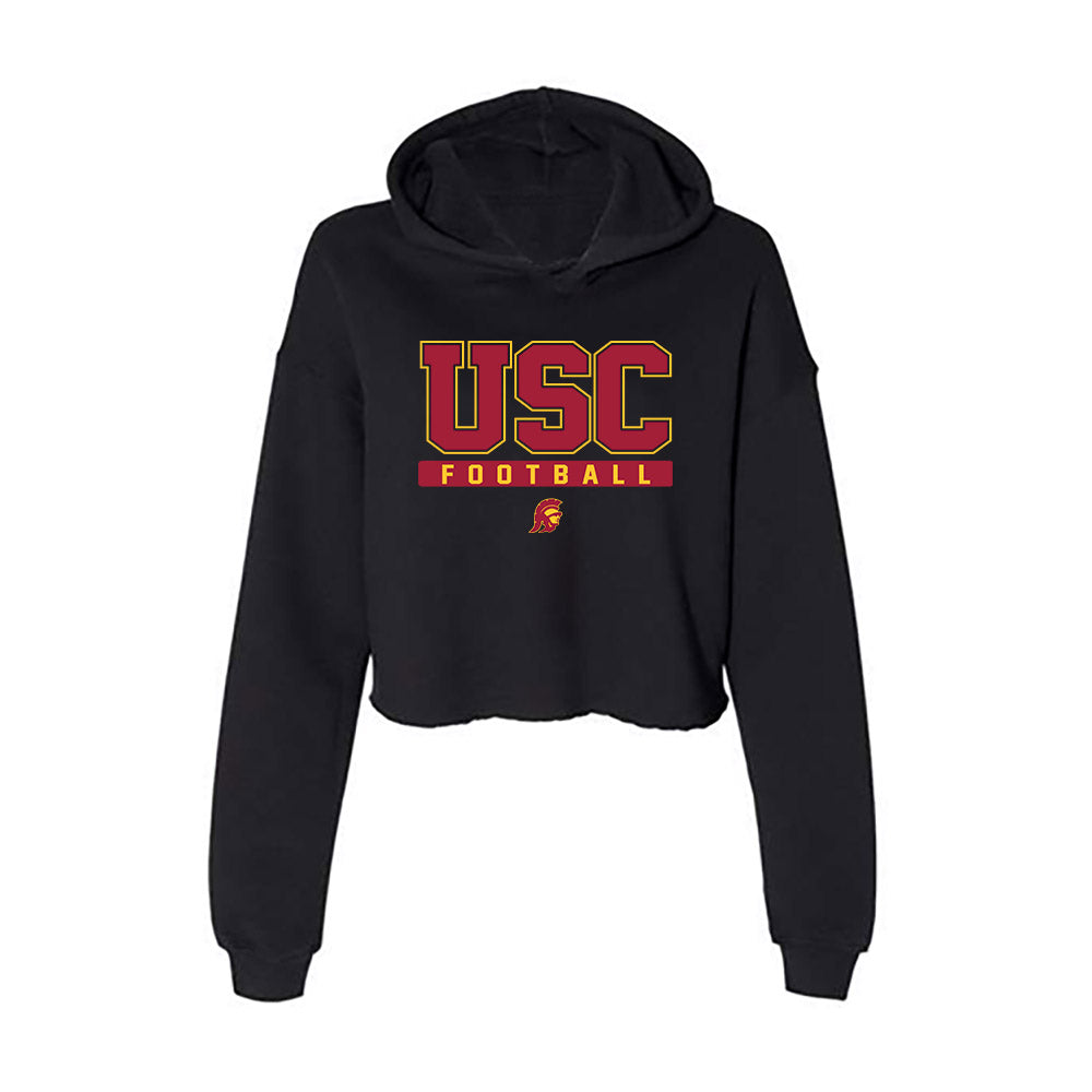 USC - NCAA Football : Lake McRee - Women's Crop Fleece Hoodie-0