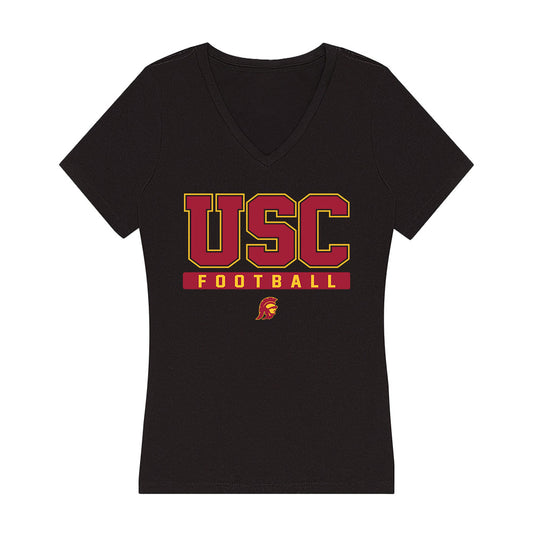 USC - NCAA Football : Collin Fasse - Women's V-Neck T-Shirt-0