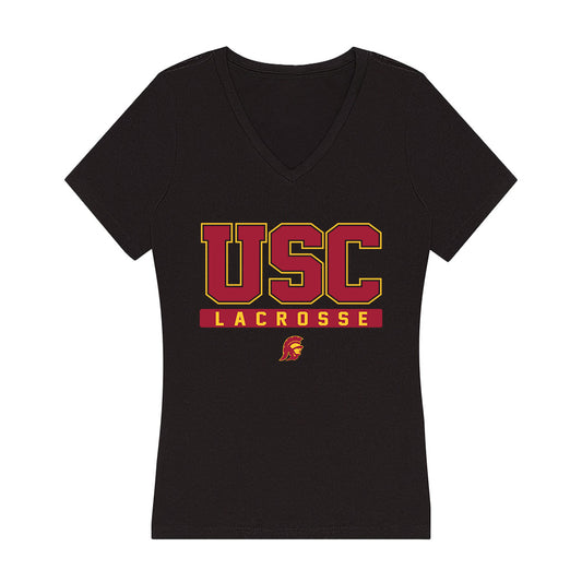 USC - NCAA Women's Lacrosse : Ella Heaney - Women's V-Neck T-Shirt-0