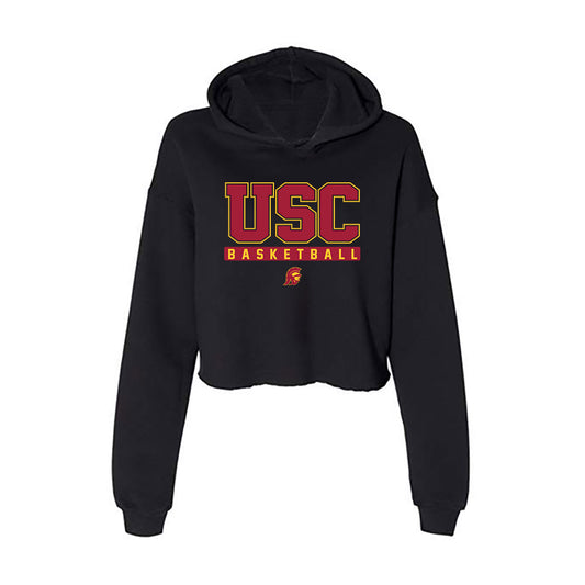 USC - NCAA Women's Basketball : Rian Forestier - Women's Crop Fleece Hoodie-0