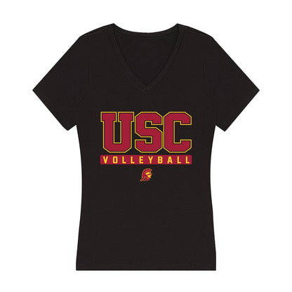 USC - NCAA Women's Volleyball : Adonia Faumuina - Women's V-Neck T-Shirt-0