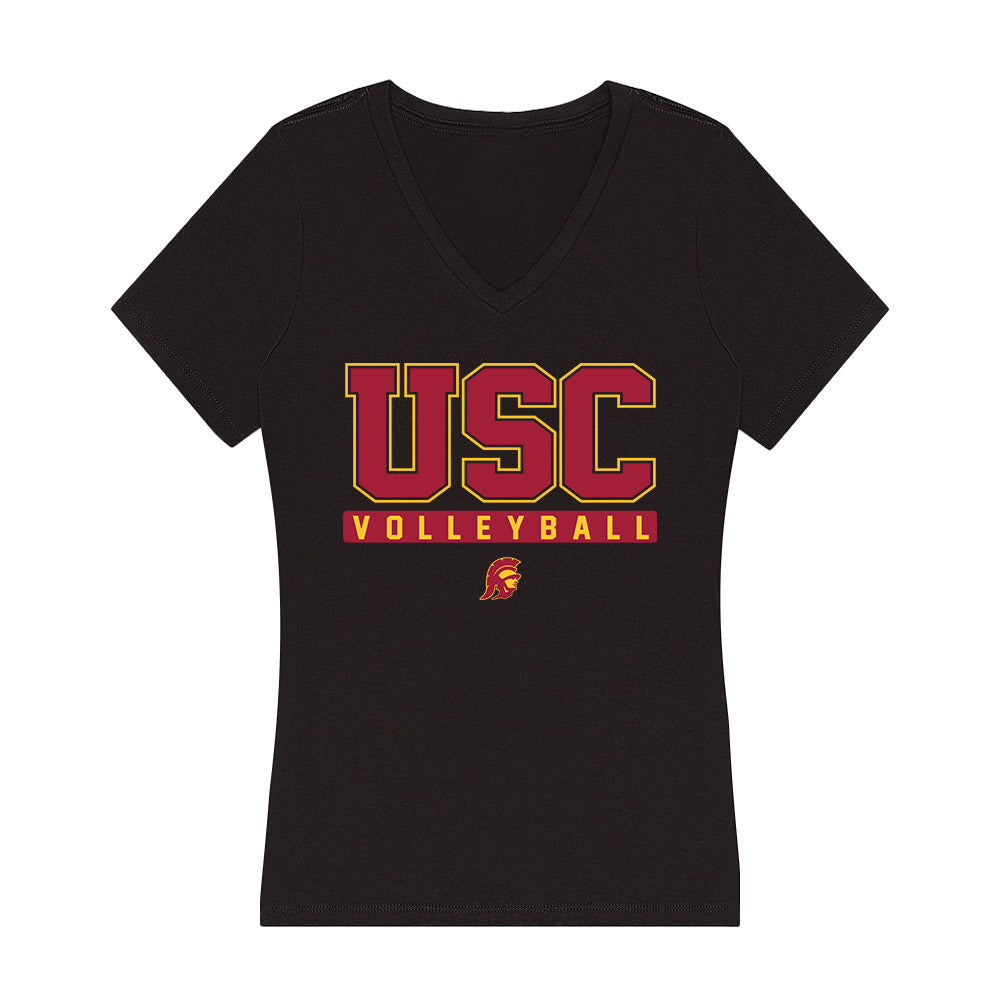 USC - NCAA Men's Volleyball : Jack Von Der Ahe - Women's V-Neck T-Shirt-0