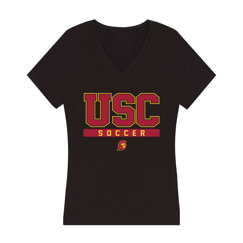 USC - NCAA Women's Soccer : Bella Grust - Women's V-Neck T-Shirt-0