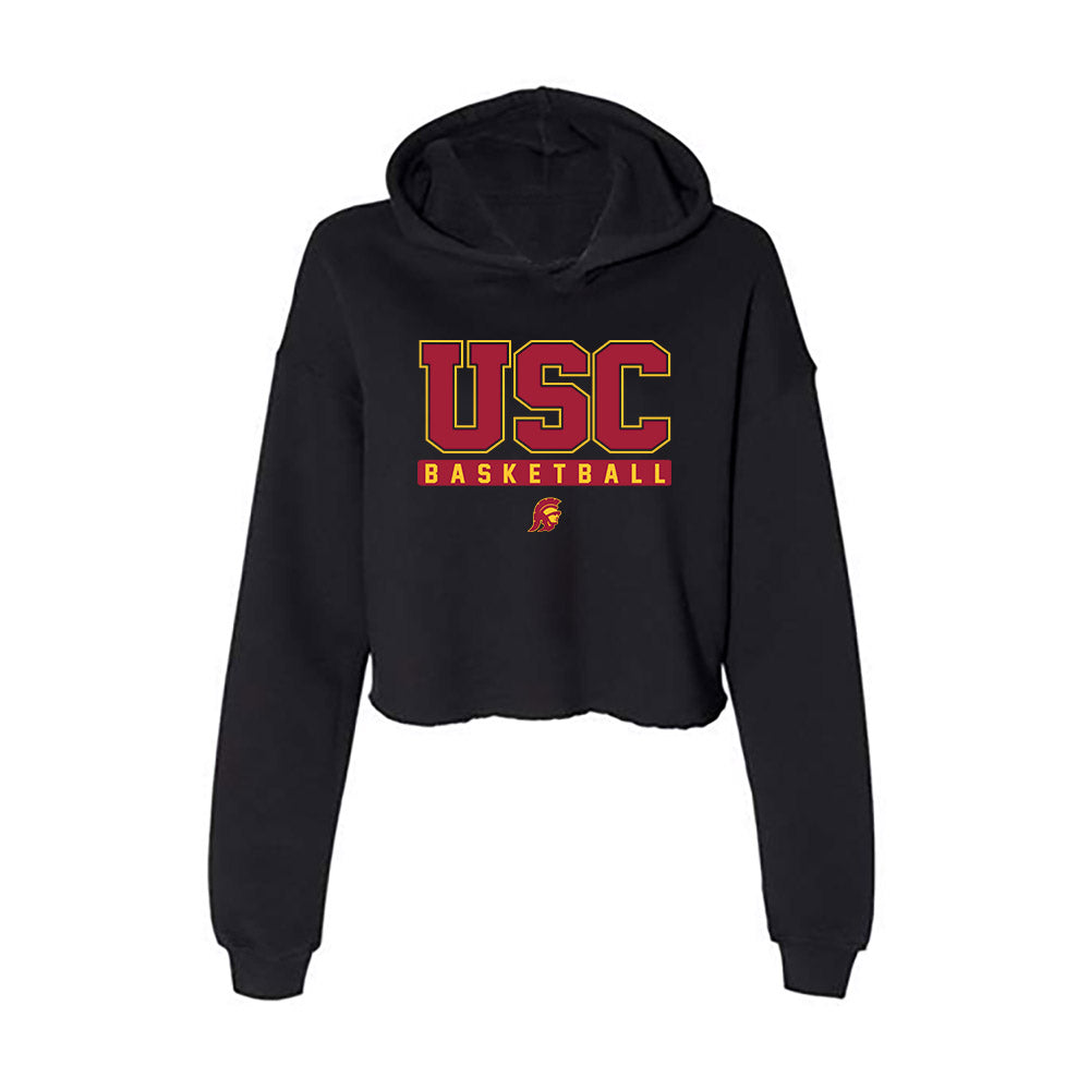 USC - NCAA Men's Basketball : Kobe Johnson - Women's Crop Fleece Hoodie-0