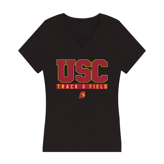 USC - NCAA Women's Track & Field : Madison Whyte - Women's V-Neck T-Shirt-0
