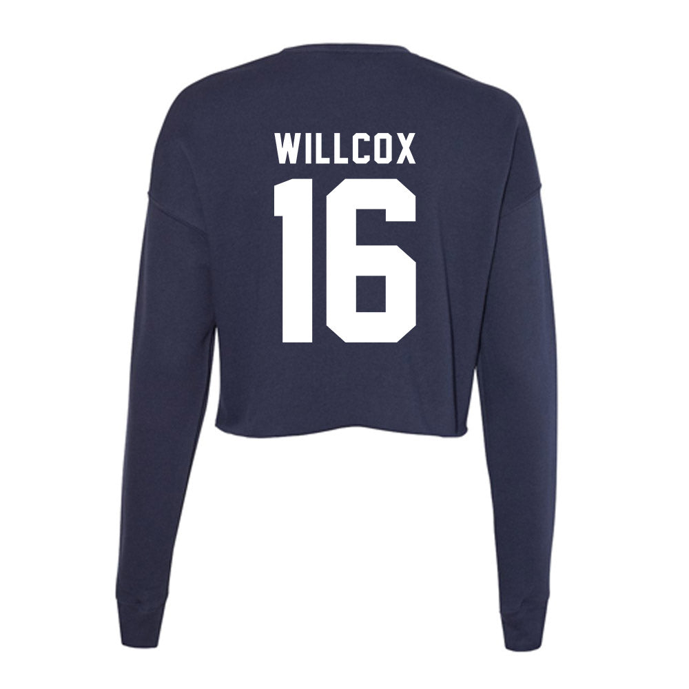 Georgia Tech - NCAA Baseball : Charlie Willcox - Women's Cropped Crew Fleece-1