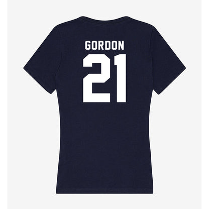 Georgia Tech - NCAA Football : Daylon Gordon - Women's V-Neck T-Shirt-1