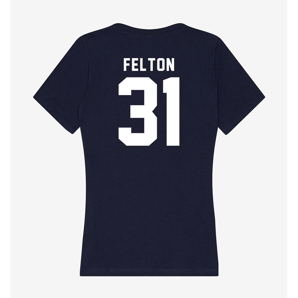 Georgia Tech - NCAA Football : Fenix Felton - Women's V-Neck T-Shirt-1