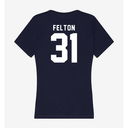 Georgia Tech - NCAA Football : Fenix Felton - Women's V-Neck T-Shirt-1
