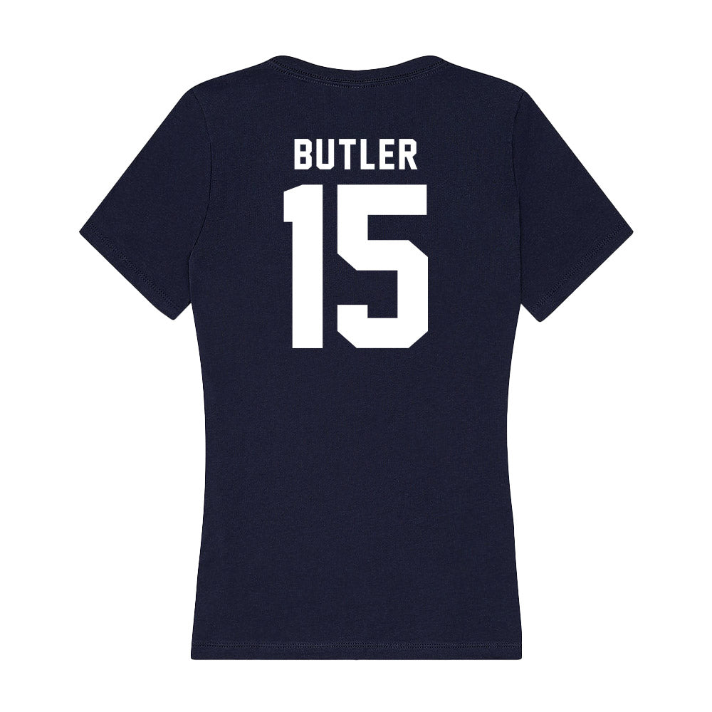 Georgia Tech - NCAA Football : Tah'J Butler - Women's V-Neck T-Shirt-1