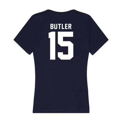 Georgia Tech - NCAA Football : Tah'J Butler - Women's V-Neck T-Shirt-1