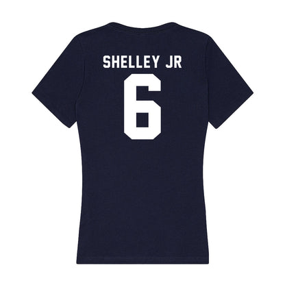 Georgia Tech - NCAA Football : Rodney Shelley Jr - Women's V-Neck T-Shirt-1