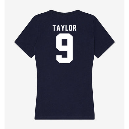 Georgia Tech - NCAA Football : Zion Taylor - Women's V-Neck T-Shirt-1