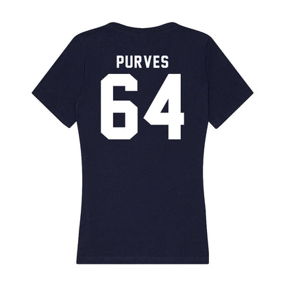 Georgia Tech - NCAA Football : Ryan Purves - Women's V-Neck T-Shirt-1
