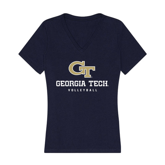 Georgia Tech - NCAA Women's Volleyball : Abigail Li - Women's V-Neck T-Shirt-0