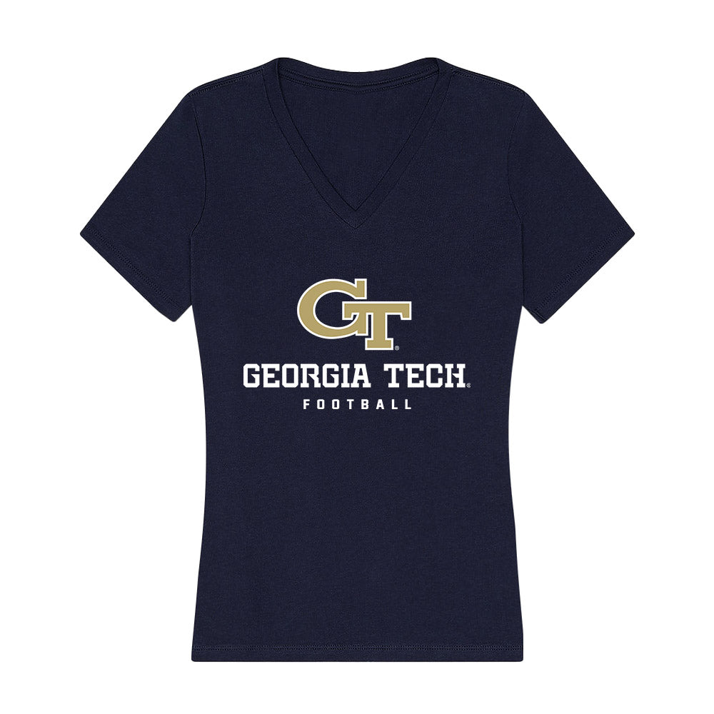 Georgia Tech - NCAA Football : Chad Alexander - Women's V-Neck T-Shirt-0