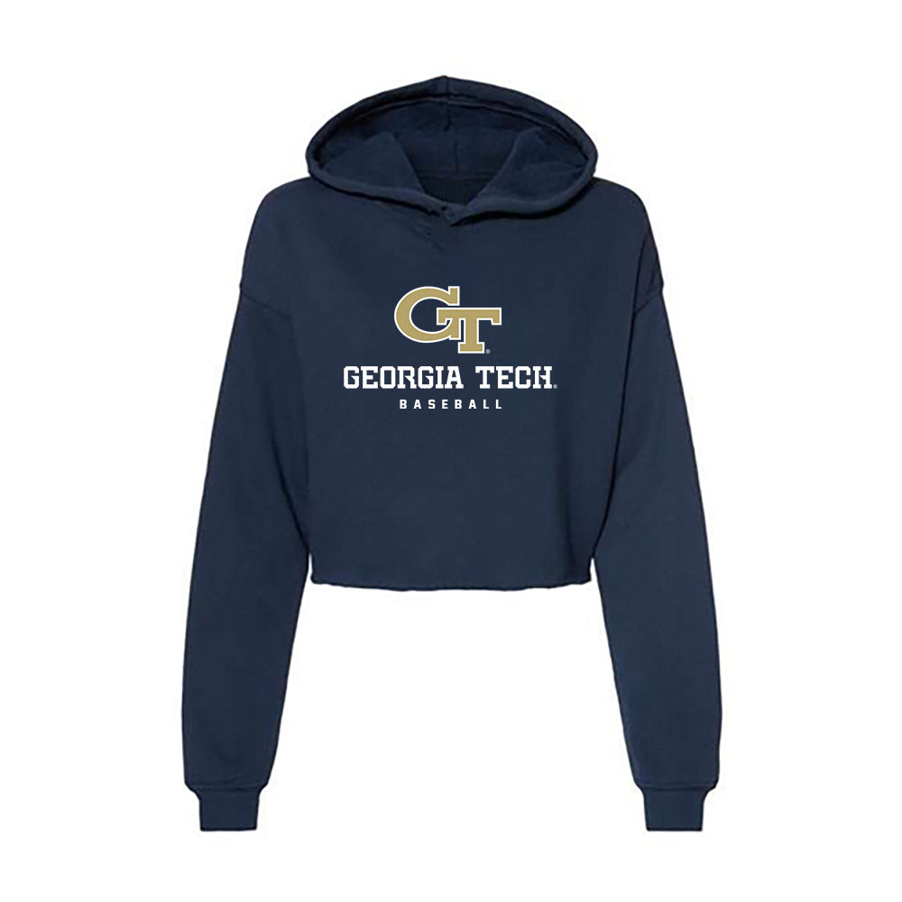 Georgia Tech - NCAA Baseball : Kayden Campbell - Women's Crop Fleece Hoodie-0