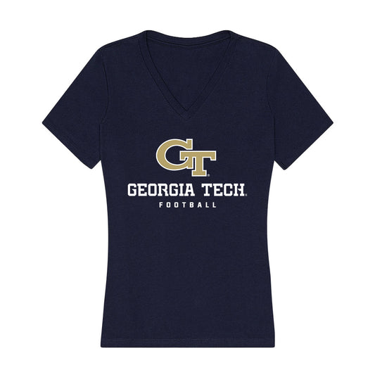 Georgia Tech - NCAA Football : Fenix Felton - Women's V-Neck T-Shirt-0