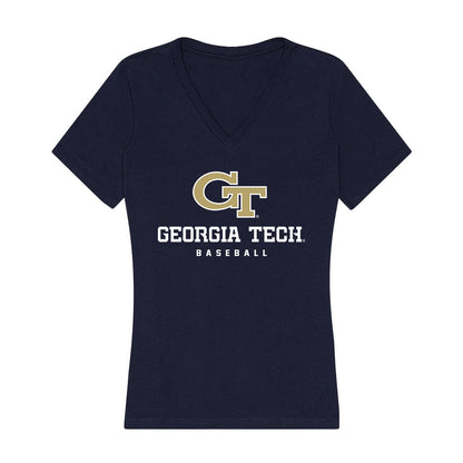 Georgia Tech - NCAA Baseball : Ryan Zuckerman - Women's V-Neck T-Shirt-0