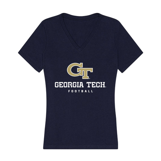 Georgia Tech - NCAA Football : Bayler Duncan - Women's V-Neck T-Shirt-0