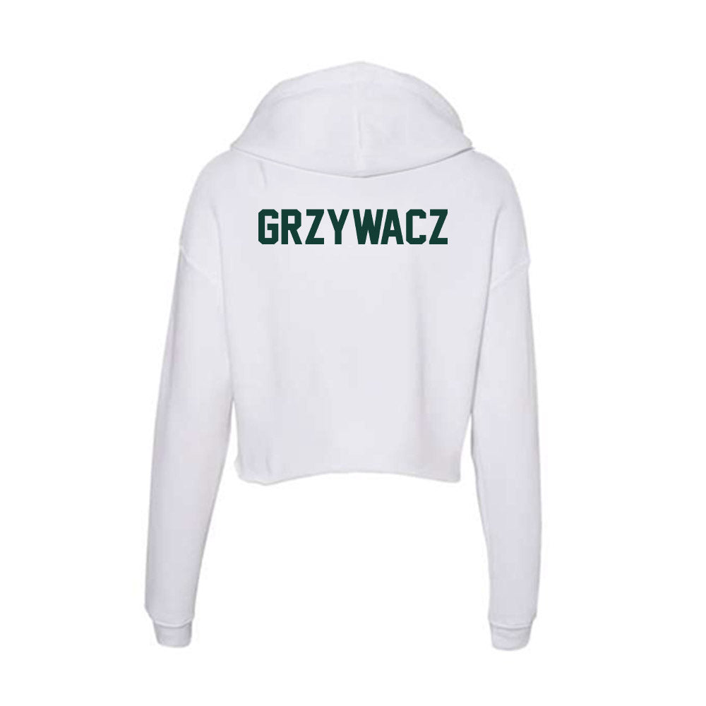 Michigan State - NCAA Women's Rowing : Megan Grzywacz - Women's Crop Fleece Hoodie-1