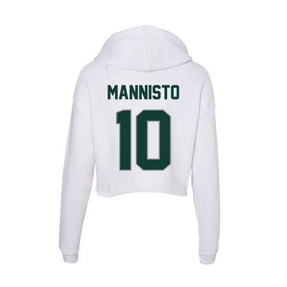 Michigan State - NCAA Men's Ice Hockey : Tommi Mannisto - Women's Crop Fleece Hoodie-1