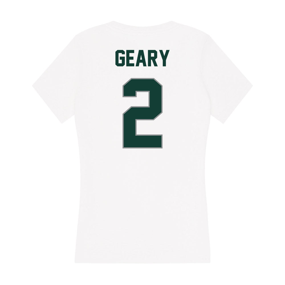 Michigan State - NCAA Men's Ice Hockey : Patrick Geary - Women's V-Neck T-Shirt-1