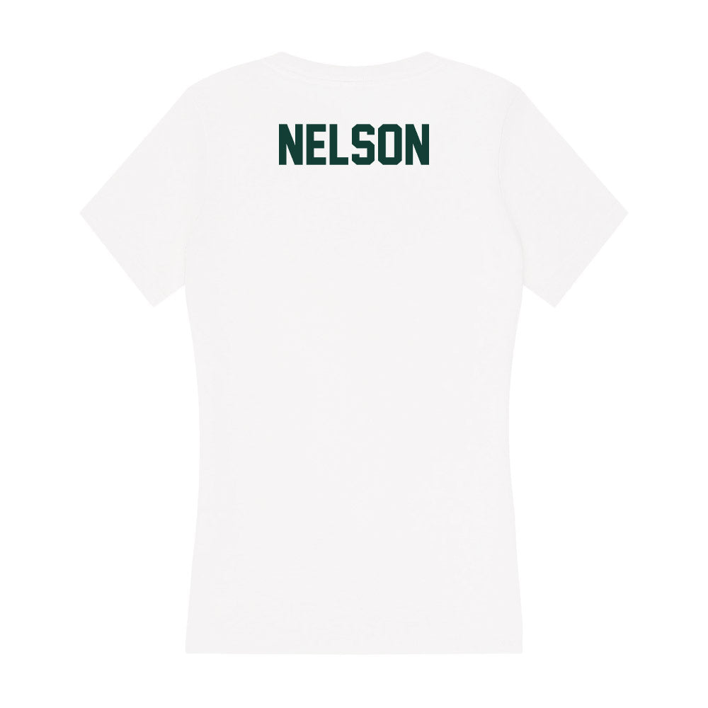 Michigan State - NCAA Men's Track & Field : Jalen Nelson - Women's V-Neck T-Shirt-1