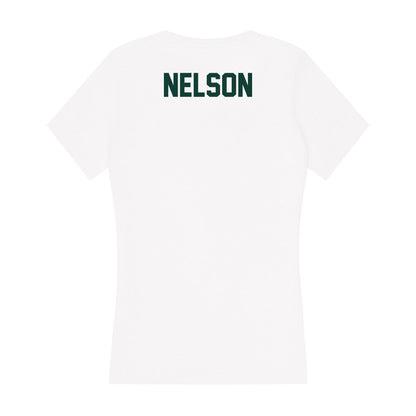 Michigan State - NCAA Men's Track & Field : Jalen Nelson - Women's V-Neck T-Shirt-1