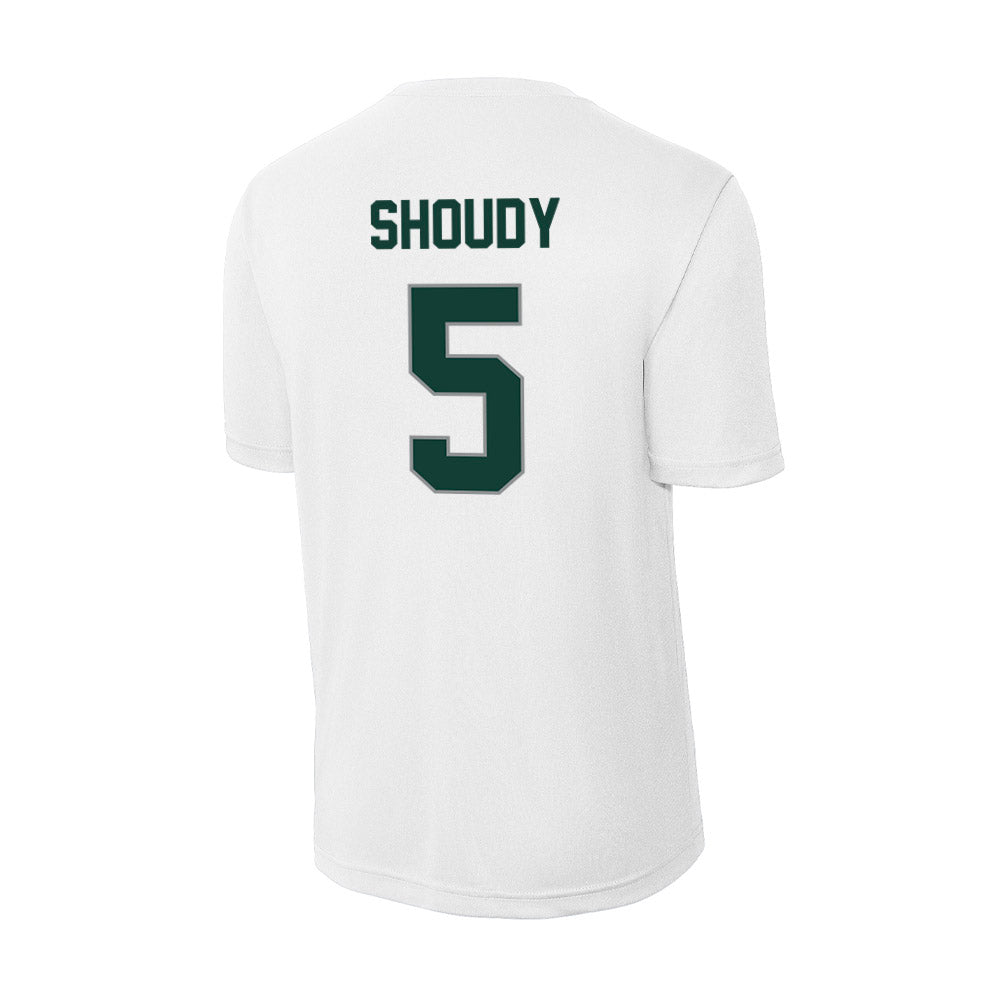 Michigan State - NCAA Men's Ice Hockey : Travis Shoudy - Activewear T-Shirt-1