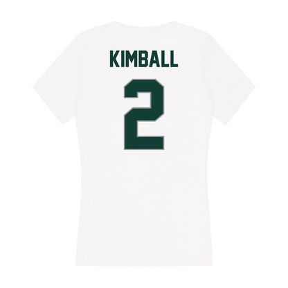 Michigan State - NCAA Women's Basketball : Abbey Kimball - Women's V-Neck T-Shirt-1