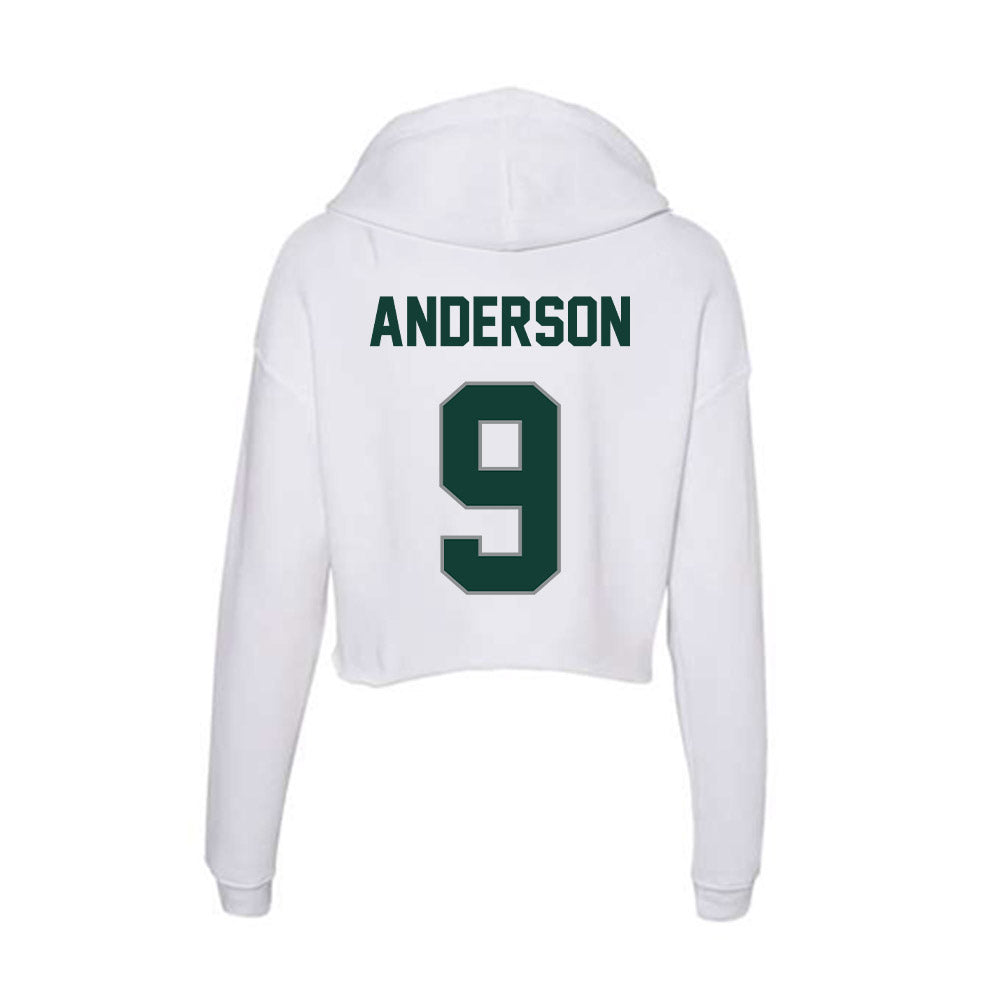 Michigan State - NCAA Baseball : Jacob Anderson - Women's Crop Fleece Hoodie-1