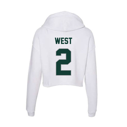 Michigan State - NCAA Football : Aydan West - Women's Crop Fleece Hoodie-1