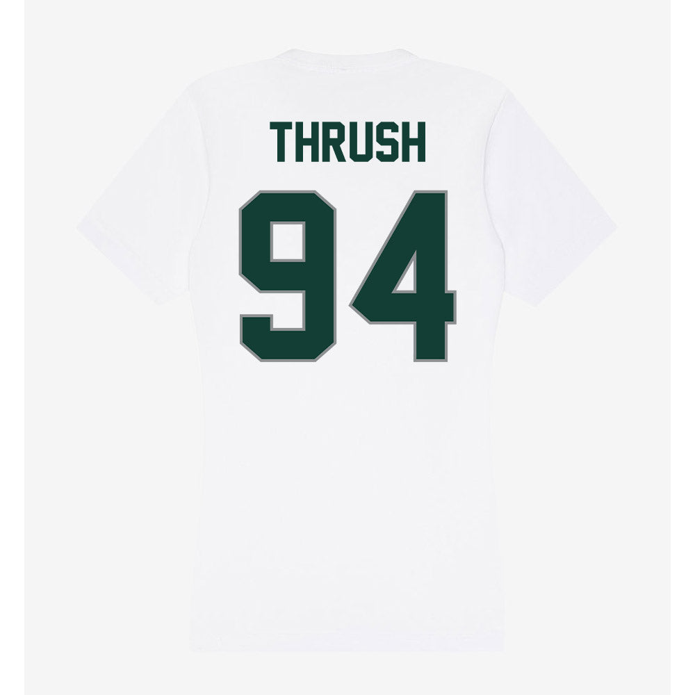 Michigan State - NCAA Football : Cal Thrush - Women's V-Neck T-Shirt-1