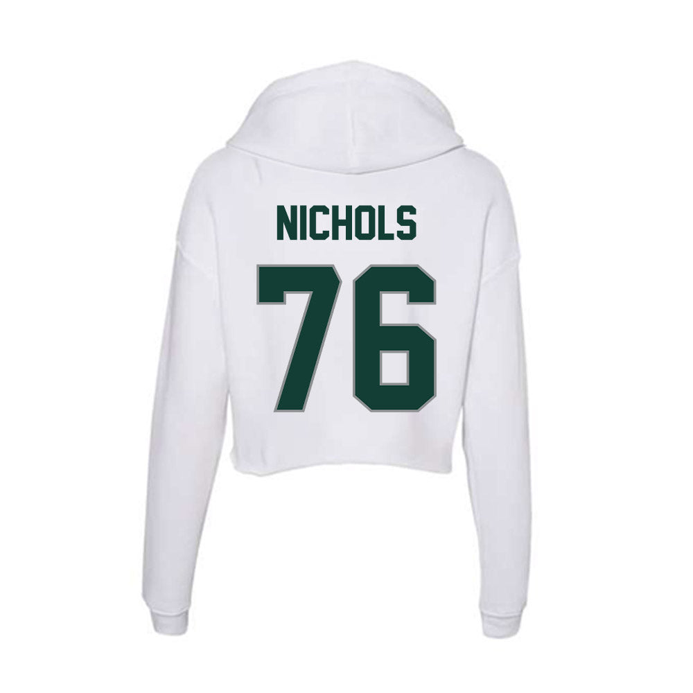 Michigan State - NCAA Football : Drew Nichols - Women's Crop Fleece Hoodie-1