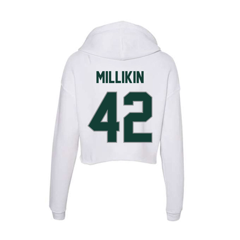 Michigan State - NCAA Football : David Millikin - Women's Crop Fleece Hoodie-1