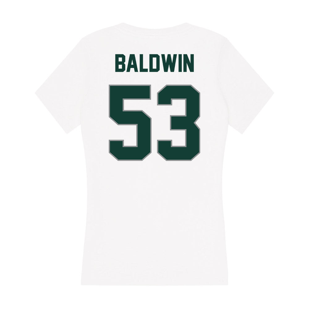 Michigan State - NCAA Football : Brandon Baldwin - Women's V-Neck T-Shirt-1