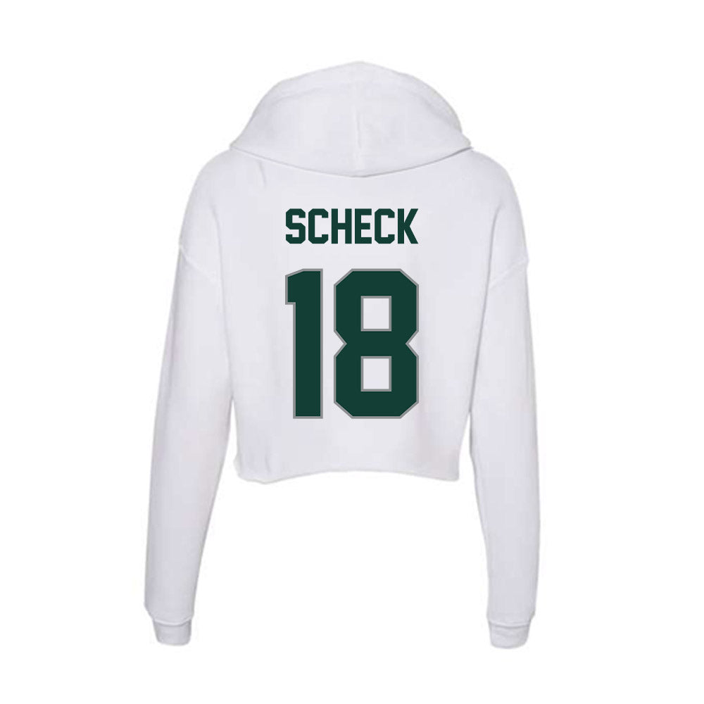 Michigan State - NCAA Women's Volleyball : Breccan Scheck - Women's Crop Fleece Hoodie-1