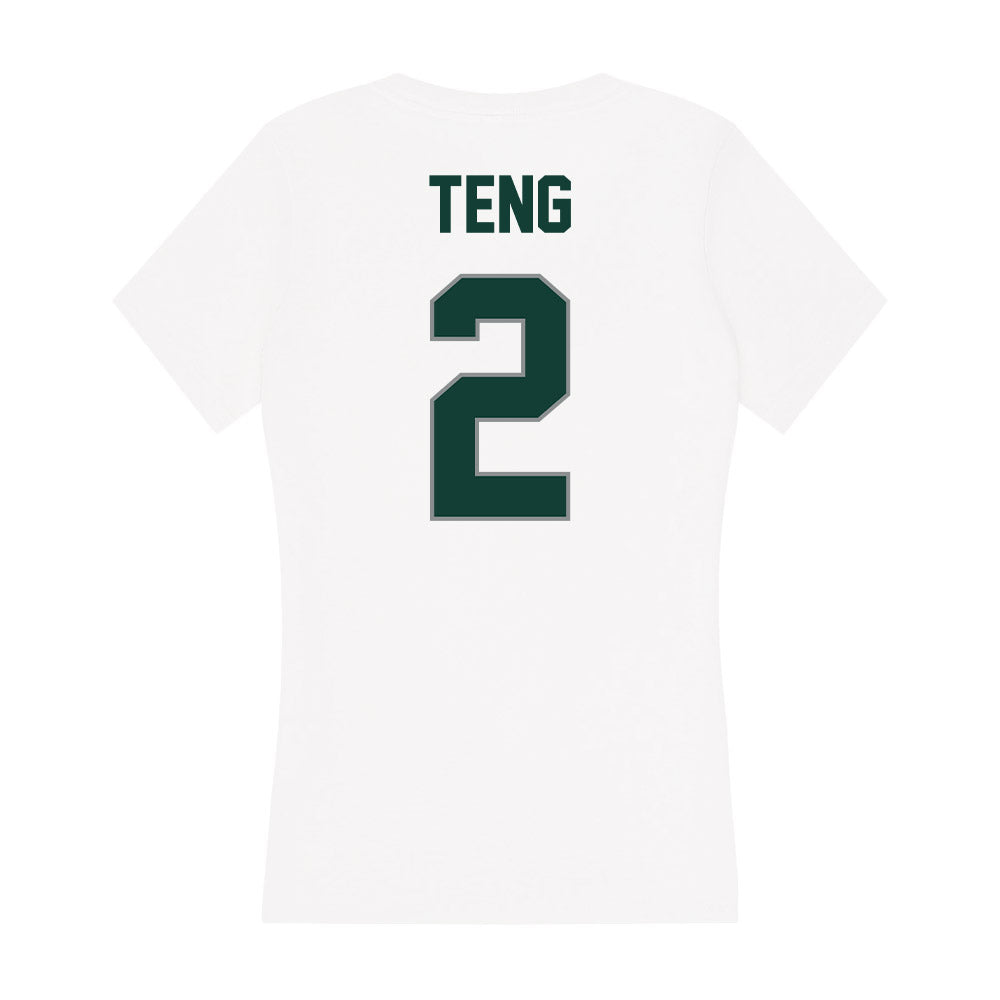 Michigan State - NCAA Men's Basketball : Kur Teng - Women's V-Neck T-Shirt-1