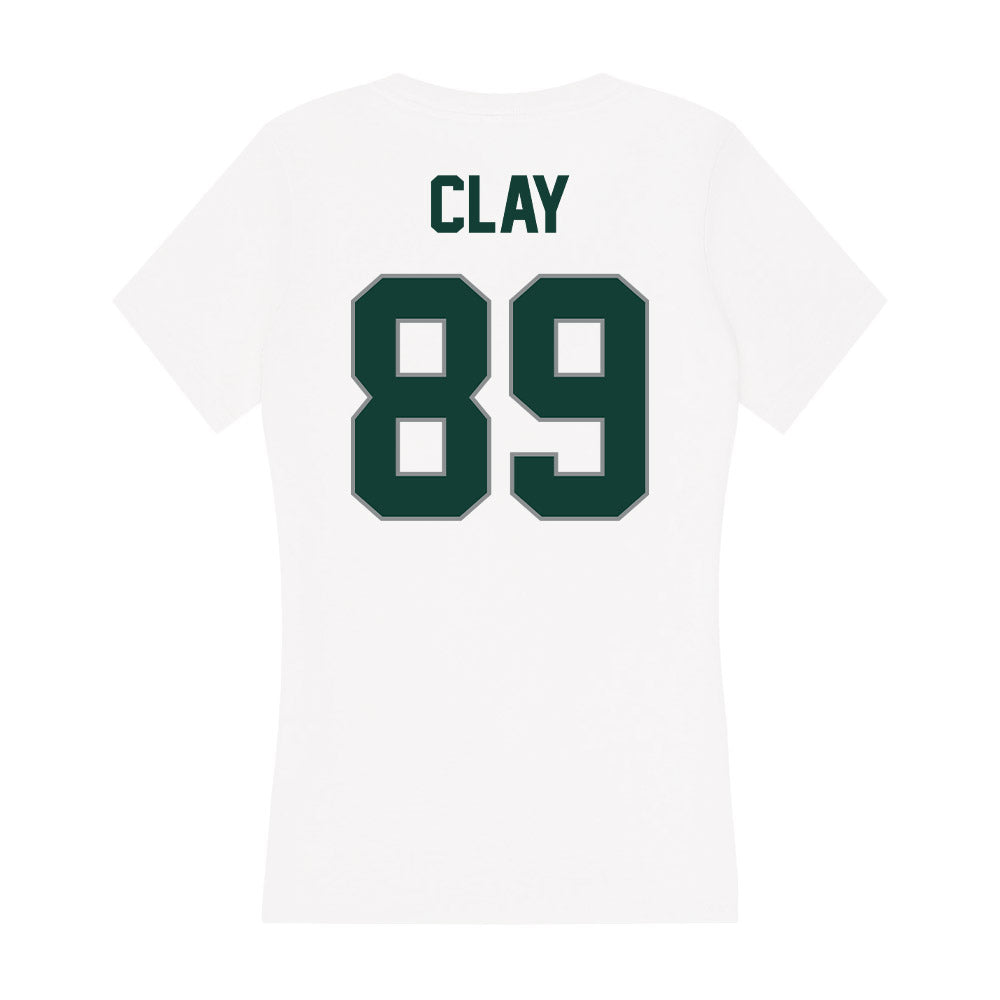 Michigan State - NCAA Football : Austin Clay - Women's V-Neck T-Shirt-1