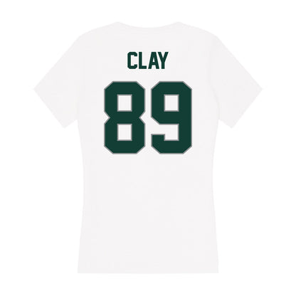 Michigan State - NCAA Football : Austin Clay - Women's V-Neck T-Shirt-1