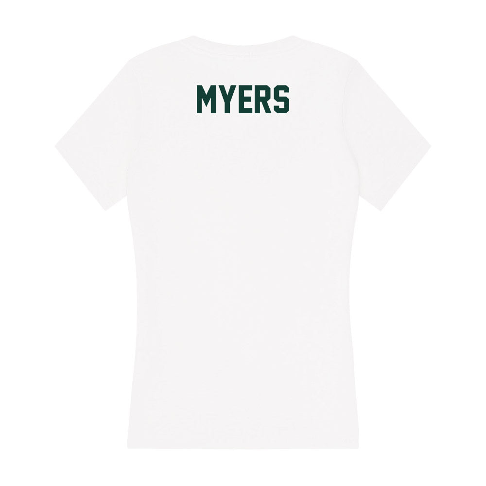 Michigan State - NCAA Wrestling : Duke Myers - Women's V-Neck T-Shirt-1