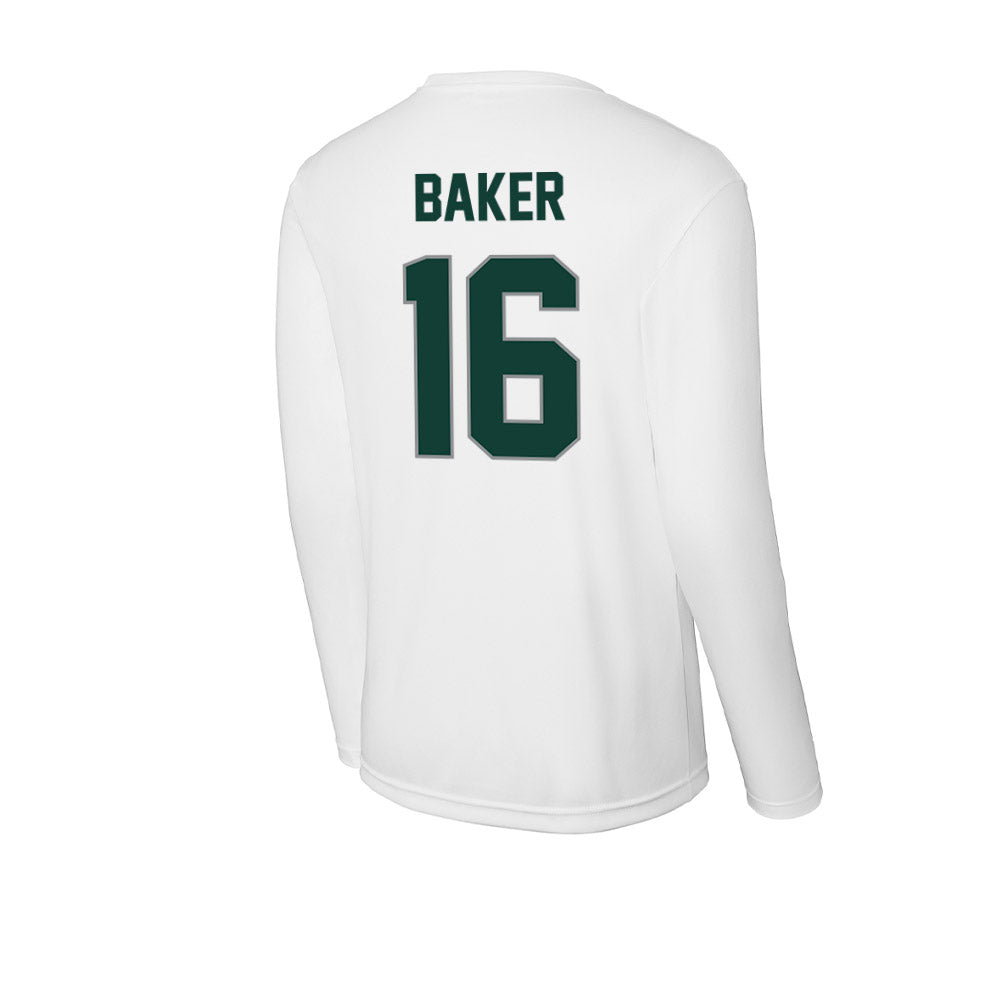 Michigan State - NCAA Men's Ice Hockey : Owen Baker - Activewear Long Sleeve T-Shirt-1