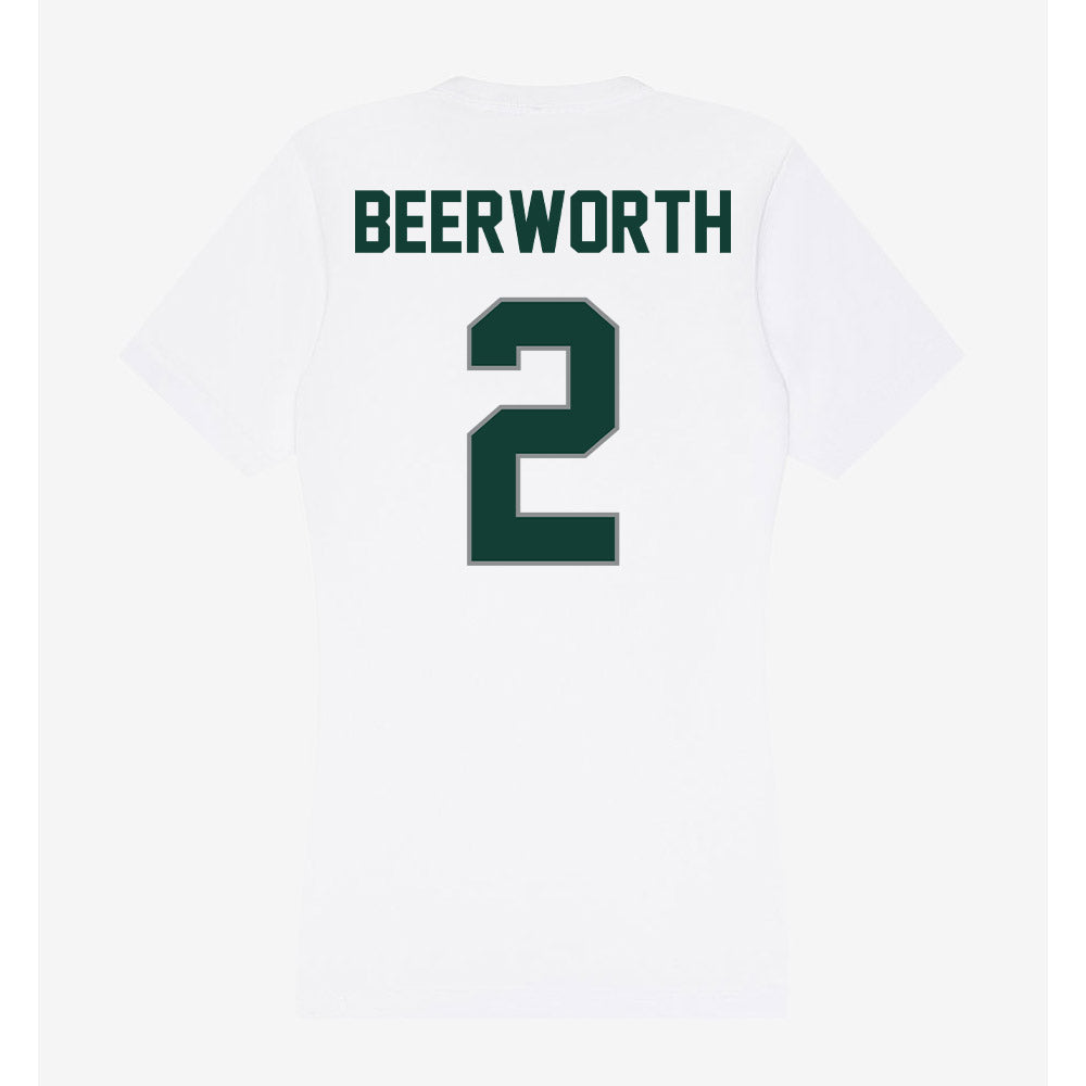 Michigan State - NCAA Women's Soccer : Sofia Beerworth - Women's V-Neck T-Shirt-1