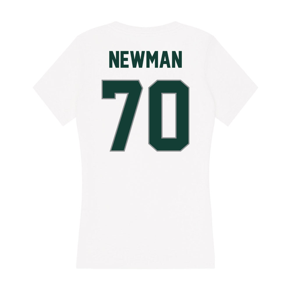 Michigan State - NCAA Football : Luke Newman - Women's V-Neck T-Shirt-1