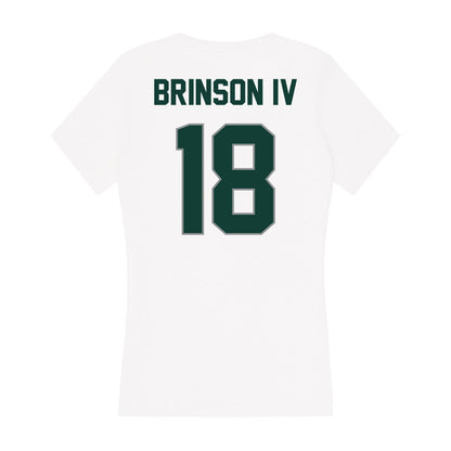 Michigan State - NCAA Football : Andrew Brinson IV - Women's V-Neck T-Shirt-1